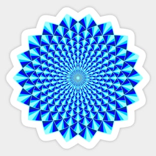 Blue Mandala with 3D Effect Sticker